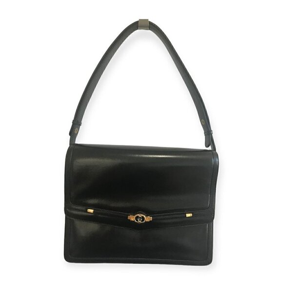 Vintage Gucci Handbag in Black Leather,‎ from 80s - Picture 3 of 16